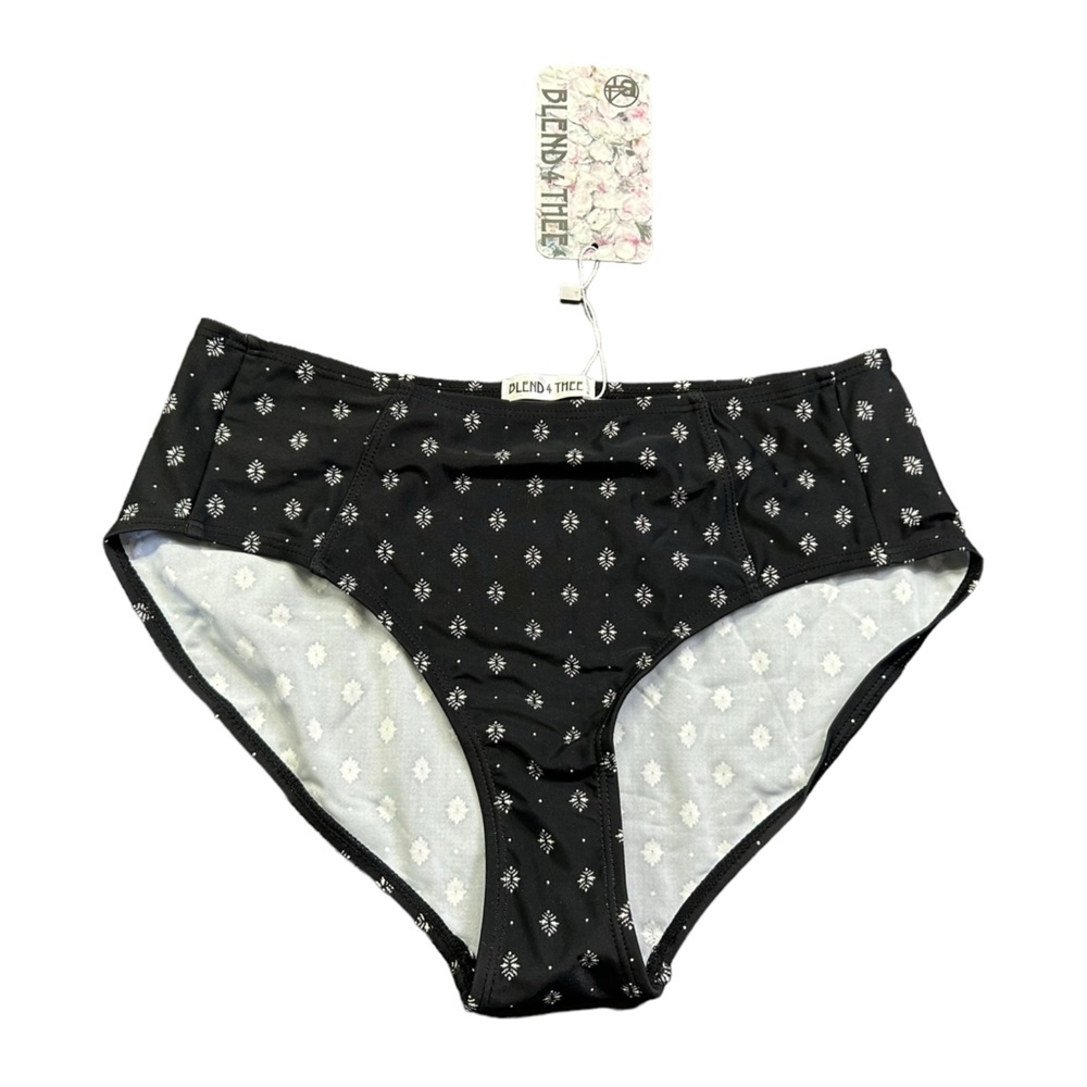 BLEND 4 THEE black white BORA swim bottoms size Small NWT